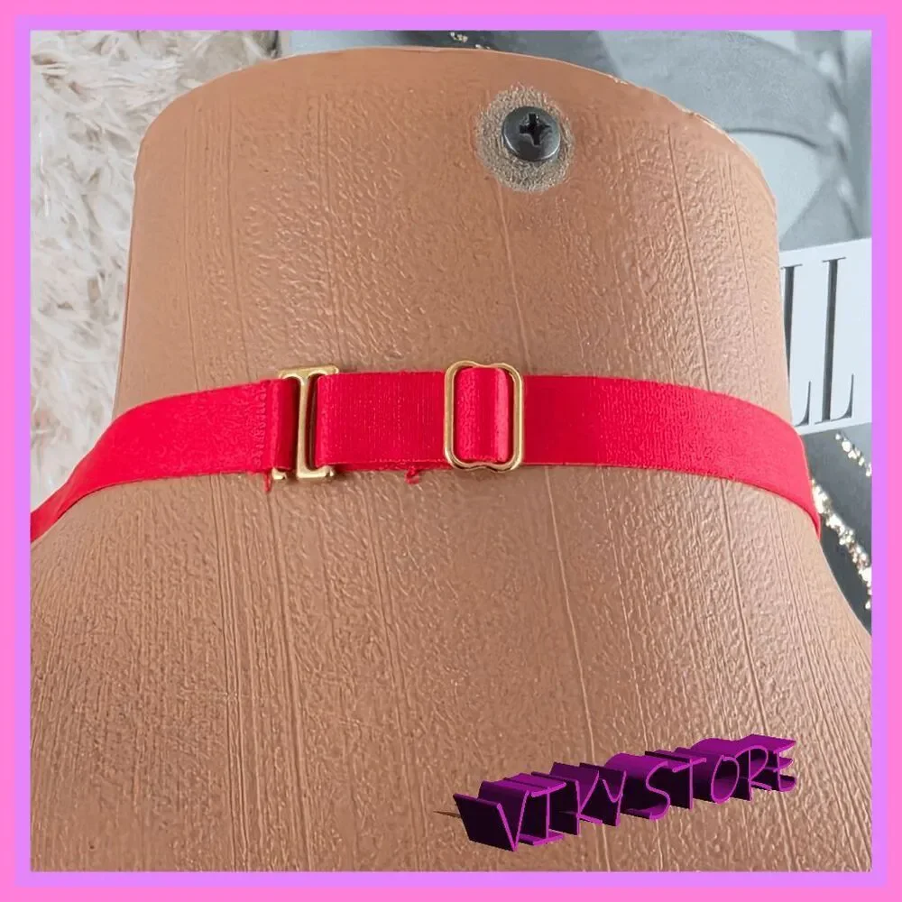 ❤️ NWT Victoria’s Secret Red Lace Halter Bra 34C ❤️